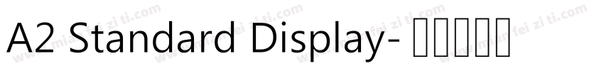 A2 Standard Display字体转换